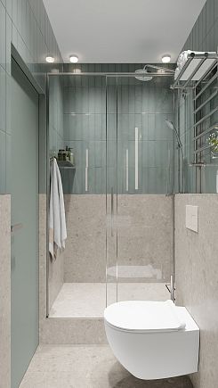 Современная душевая в минималистичном стиле